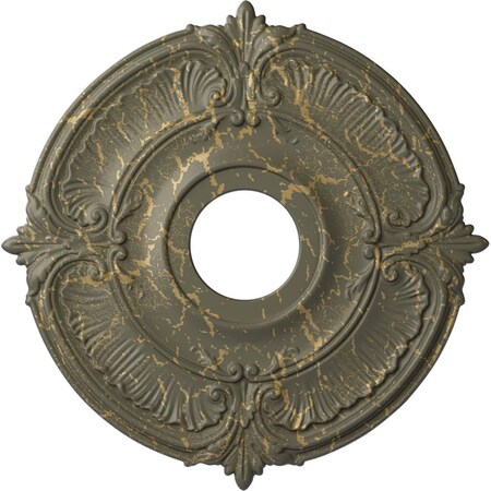 Ekena Millwork Attica Ceiling Medallion (Fits Canopies up to 5"), 18"OD x 4"ID x 5/8"P, Witch Hazel Crackle CM18ATWHC
